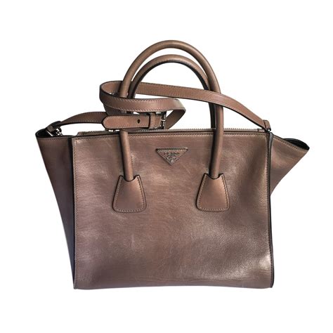 prada taupe handbag